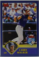 Larry Walker Baseball Cards 2003 Topps Opening Day Prices