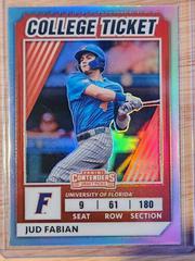 Jud Fabian [Holo] #26 Baseball Cards 2022 Panini Elite Extra Edition College Tickets Optic Prices