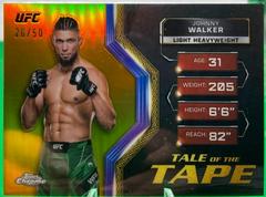 Johnny Walker [Gold Refractor] #TFT-22 Ufc Cards 2024 Topps Chrome UFC Tale of the Tape Prices