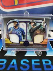 Buster Posey, Salvador Perez [Purple] #DR2-PP Baseball Cards 2022 Topps Tribute Dual Relics 2 Prices