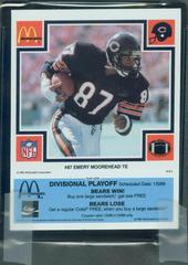 Emery Moorehead [Blue] #87 Football Cards 1985 McDonald's Bears Prices