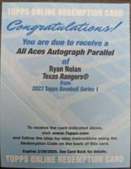 Nolan Ryan #AAA-NR Baseball Cards 2023 Topps All Aces Autographs Prices