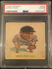 Ervin Fox Baseball Cards 1938 Goudey Prices