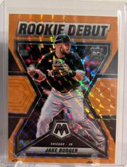 Jake Burger [Orange Fluorescent] #RD-18 Baseball Cards 2022 Panini Mosaic Rookie Debut Prices