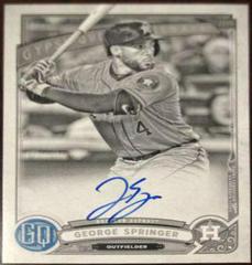 George Springer [Black & White] #GQA-GS Baseball Cards 2019 Topps Gypsy Queen Autographs Prices