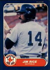 Jim Rice #358 Baseball Cards 1986 Fleer Prices
