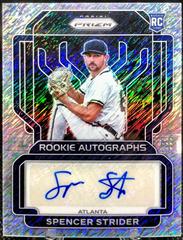 Spencer Strider [Shimmer Prizm] #RA-SS Baseball Cards 2022 Panini Prizm Rookie Autographs Prices