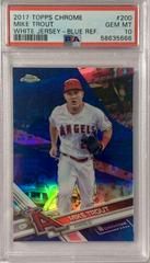 Mike Trout [White Jersey Blue] #200 Baseball Cards 2017 Topps Chrome Prices