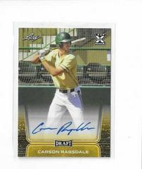 Carson Ragsdale [Retail Gold] #BA-CR2 Baseball Cards 2020 Leaf Draft Autographs Prices