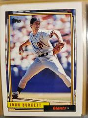 John Burkett #762 Baseball Cards 1992 Topps Prices
