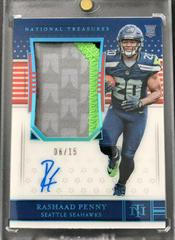 Rashaad Penny [Stars and Stripes] Football Cards 2018 National Treasures Patch Autograph Prices