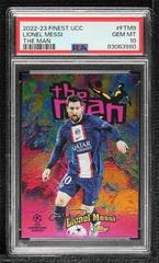 Lionel Messi Soccer Cards 2022 Topps Finest UEFA Club Competitions The Man Prices