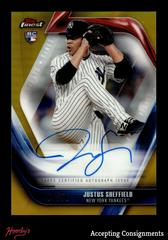 Justus Sheffield [Gold Refractor] #FFA-JS Baseball Cards 2019 Topps Finest Firsts Autographs Prices