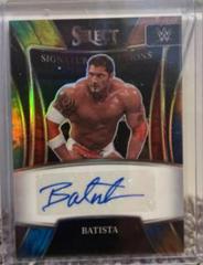 Batista [Tie Dye Prizm] #SN-BTA Wrestling Cards 2022 Panini Select WWE Signature Selections Prices