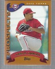 Carlos Cabrera #T166 Baseball Cards 2002 Topps Traded Prices