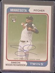 Simeon Woods Richardson #ROA-SWR Baseball Cards 2023 Topps Heritage Real One Autographs Prices