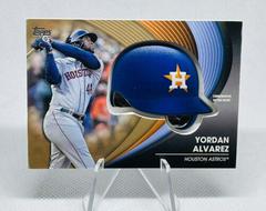 Yordan Alvarez [Gold] #BH-YA Baseball Cards 2022 Topps Batting Helmet Relic Prices