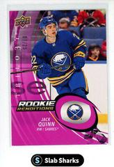Jack Quinn [Pink] #RR-35 Hockey Cards 2022 Upper Deck Trilogy Rookie Renditions Prices