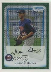 Aaron Hicks [Green Xfractor] #BCP172 Baseball Cards 2011 Bowman Chrome Prospects Prices