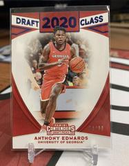Anthony Edwards [Blue] #2 Basketball Cards 2020 Panini Contenders Draft Picks Draft Class Prices
