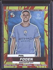 Phil Foden [Molten Rare] #5 Soccer Cards 2022 Topps UEFA Superstars Prices