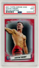 Austin Theory [Red Refractor] #74 Wrestling Cards 2021 Topps Chrome WWE Prices