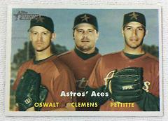 Astros' Aces, Clemens, Oswalt, Pettitte #400 Baseball Cards 2006 Topps Heritage Prices