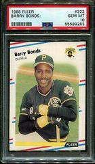 Barry Bonds #322 Baseball Cards 1988 Fleer Prices
