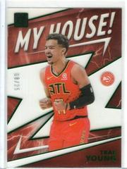 Trae Young [Green] Basketball Cards 2019 Panini Clearly Donruss My House Prices