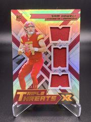 Sam Howell Football Cards 2022 Panini XR Rookie Triple Threats Materials Prices