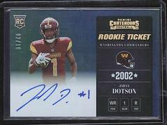 Jahan Dotson [Autograph Gold Ticket] #121 Football Cards 2022 Panini Contenders Prices