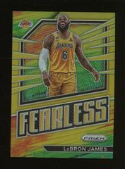 LeBron James [Gold] #18 Basketball Cards 2022 Panini Prizm Fearless Prices