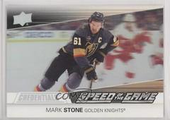 Mark Stone #SG17 Hockey Cards 2021 Upper Deck Credentials Speed of the Game Prices
