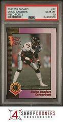 Deion Sanders [10 Stripe] Football Cards 1992 Wild Card Field Force Prices