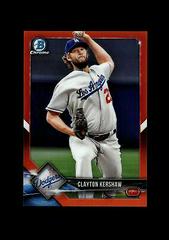 Clayton Kershaw [Orange Refractor] #98 Baseball Cards 2018 Bowman Chrome Prices