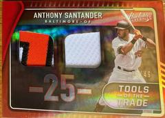 Anthony Santander [Spectrum Red] Baseball Cards 2022 Panini Absolute Tools of the Trade 2 Swatch Prices