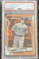 Andrew Vaughn [SP Orange] #5 Baseball Cards 2021 Bowman Chrome Sapphire Prices
