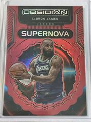 LeBron James [Red Flood] Basketball Cards 2021 Panini Obsidian Supernova Prices