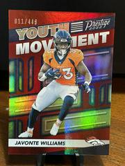 Javonte Williams [Red] #YM-10 Football Cards 2022 Panini Prestige Youth Movement Prices