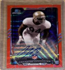 Owamagbe Odighizuwa [Red Wave] #RCRA-OO Football Cards 2015 Bowman Chrome Rookie Refractor Autographs Prices