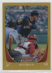 Ryan Braun [Refractor] #156 Baseball Cards 2011 Bowman Chrome Prices