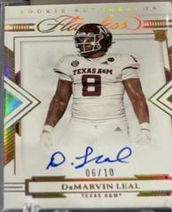 DeMarvin Leal [Autograph Gold] Football Cards 2022 Panini Flawless Collegiate Prices