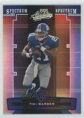 Tiki Barber [Spectrum Silver] #101 Football Cards 2005 Playoff Absolute Memorabilia Prices