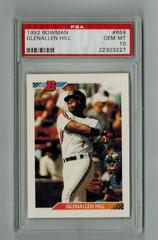 Glenallen Hill #659 Baseball Cards 1992 Bowman Prices