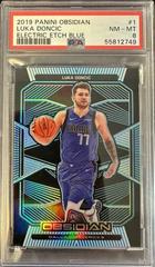 Luka Doncic [Blue] #1 Basketball Cards 2019 Panini Obsidian Prices