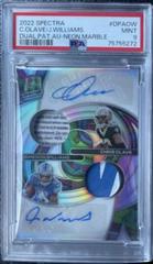 Chris Olave, Jameson Williams [Marble] #DPA-OW Football Cards 2022 Panini Spectra Dual Patch Autographs Prices