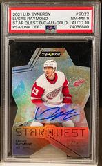 Lucas Raymond [Gold Autograph] #SQ-22 Hockey Cards 2021 Upper Deck Synergy Star Quest Prices