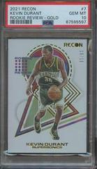 Kevin Durant [Gold] #7 Basketball Cards 2021 Panini Recon Rookie Review Prices