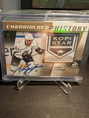 Anze Kopitar [Autograph] #19 Hockey Cards 2021 SP Game Used Embroidered in History Prices
