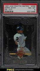 Derek Jeter [Die Cut] #358 Baseball Cards 1997 Leaf Fractal Matrix Prices
